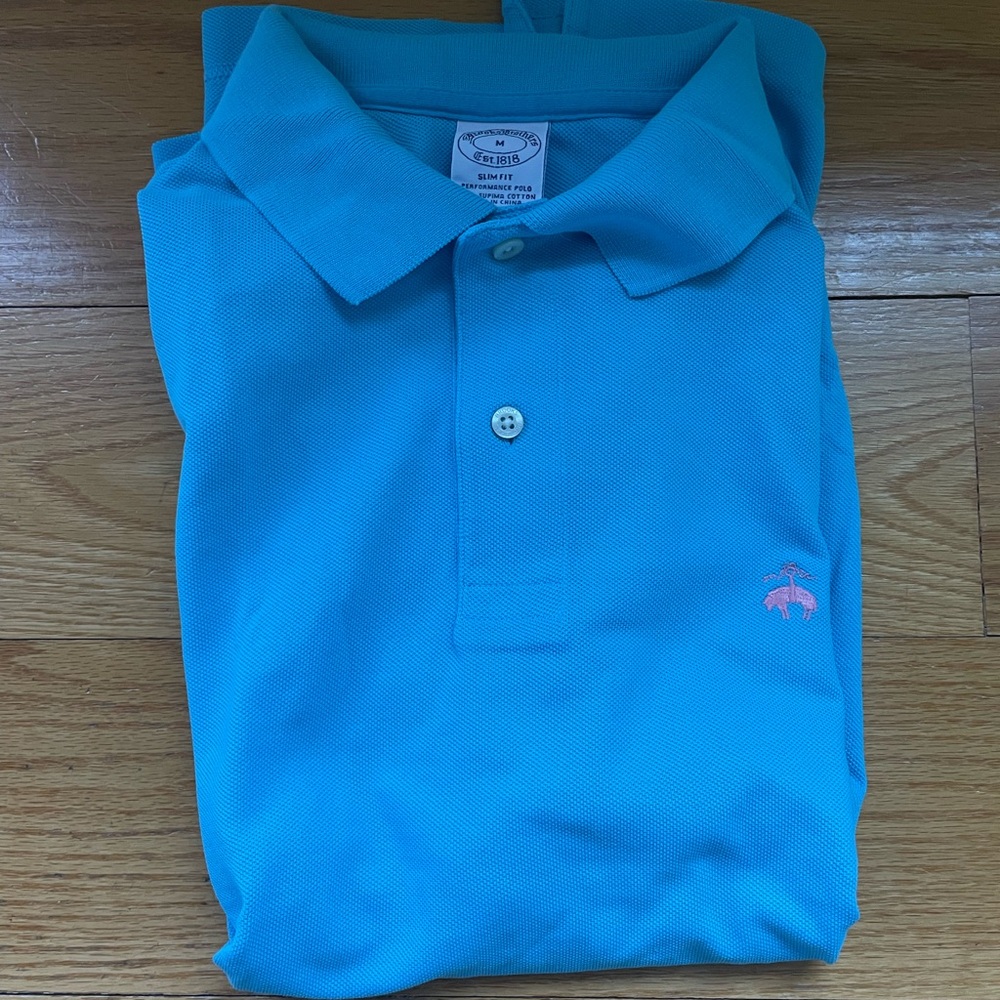 Brooks Brothers Blue Short Sleeve Polo Shirt
